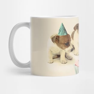 Vintage Puppy Birthday Card Mug